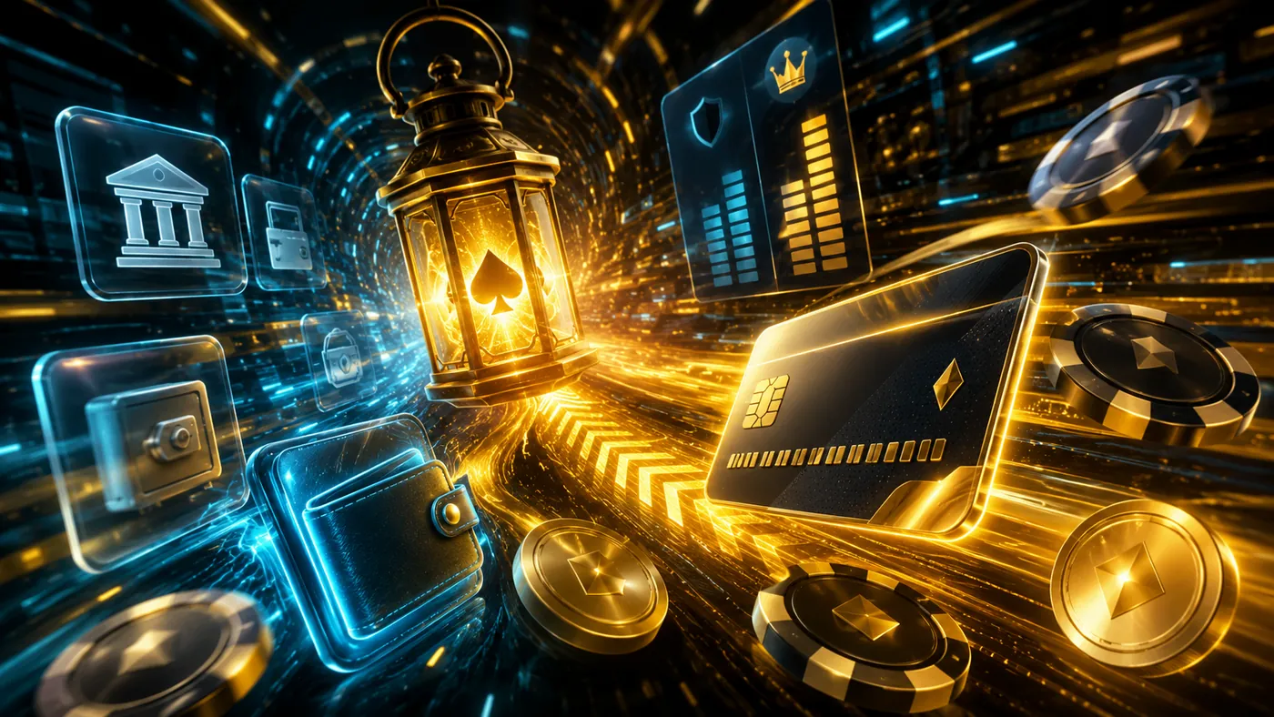 Casino Lantern artwork: a golden vault of casino games